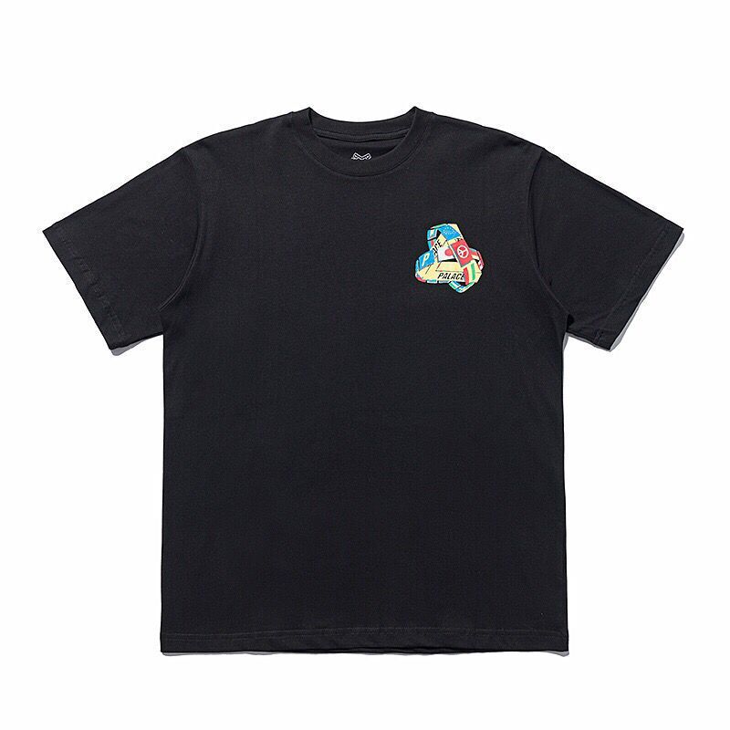 欧米の潮牌palace三角形双紗プリント高品質男女カジュアル半袖tシャツ|undefined