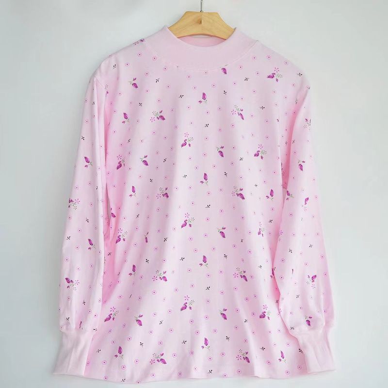 中高年のお母さんの秋の服の女性の純綿は綿のセーターの老人の中で高い襟の保温の綿の下着のワンピースの上着を肌着します。|undefined