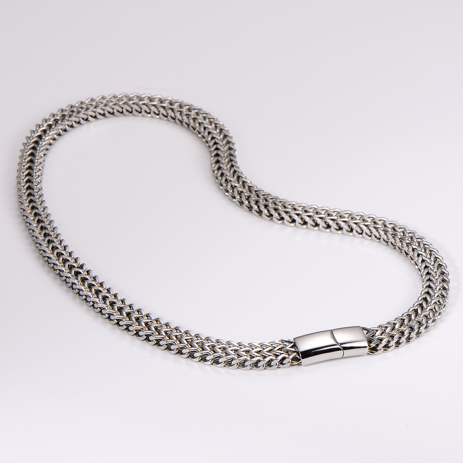 Collier en acier inoxydable AML avec fermoir magnétique cubain tendance pour homme, style hip-hop cool_voghion.com