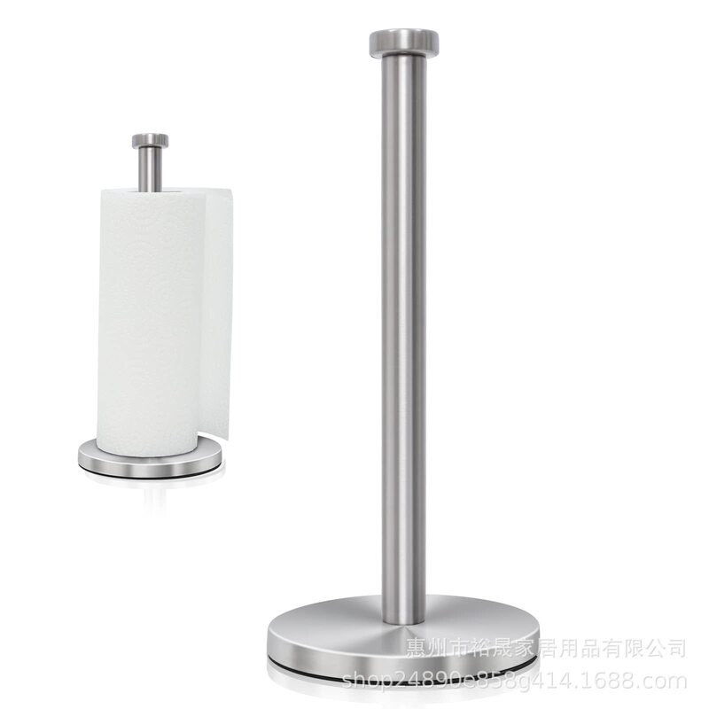 Stainless Steel Kitchen Vertical Paper Towel Holder Countertop Roll Paper Holder Bathroom Countertop Paper Towel Holder Napkin Holder