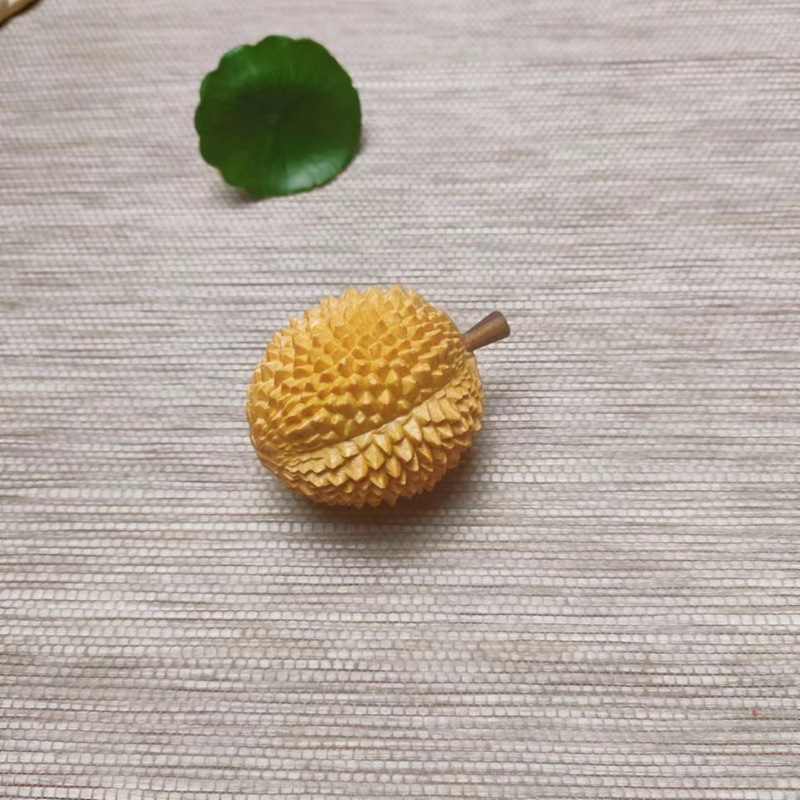 木雕果蔬小摆件木质山竹可爱实木木头水果治愈系礼物桌面装饰摆设|undefined