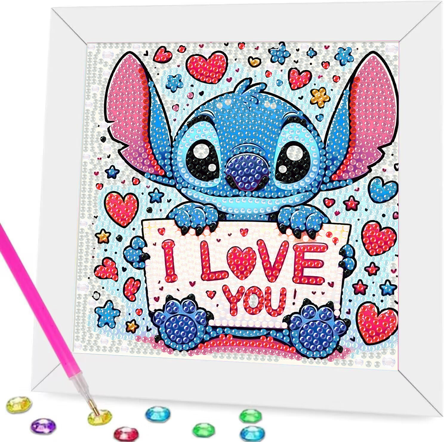 Nuevo kit creativo de pintura de diamantes DIY para niños, diseño de panda de dibujos animados, juguete de niña, pegatinas bonitas, pintura de diamantes completa, transfronterizo