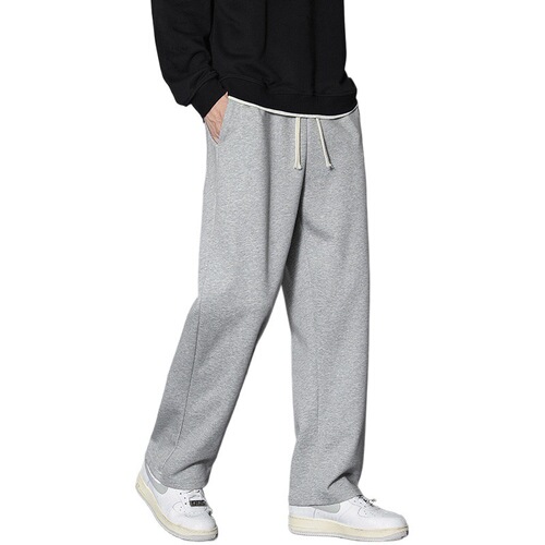 Fashionable and versatile wide-leg sweatpants for men, new spring and autumn lightweight and breathable casual pants for men and women, simple straight pants
