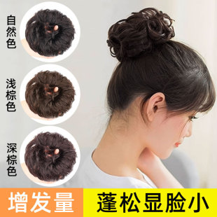 Wig women curled hair ring real hair natural fluffy balls head coil hair artifact hair package wig ring manufacturers wholesale