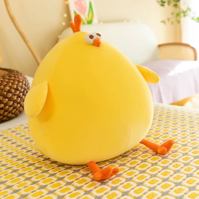 Super Soft Cute Dundun Chicken Little Yellow Chicken Doll Doll Plush Toy Doll Comfort Pillow Bed Gift (Oyuncaq yastıqlar) - dun-dun-chicken-12cm-pendant-type-with-water-drop-buckle