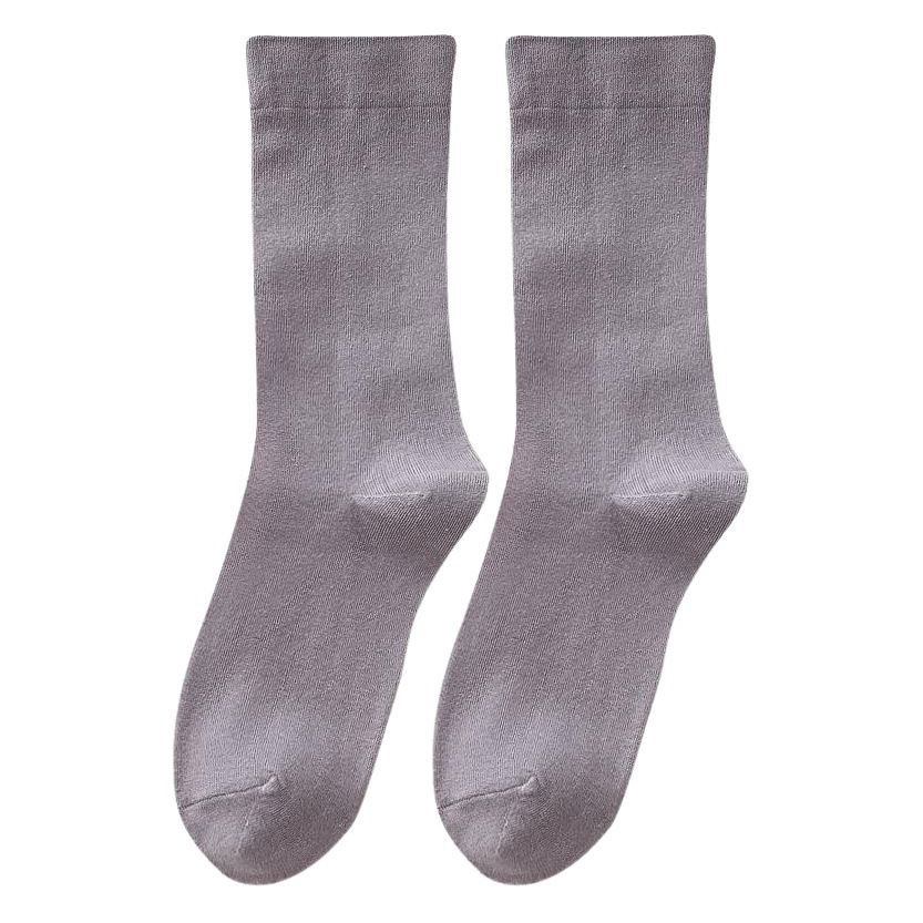 Calcetines de mujer a media pierna Morandi Calcetines de confinamiento de algodón de color puro de estilo japonés Zhuji selección estricta calcetines de pelo altos para mujer