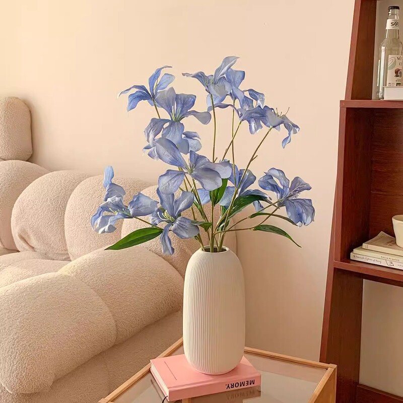 复古ins油画火焰兰仿真假花欧式花束家居客厅桌面插花装饰品摆件|undefined
