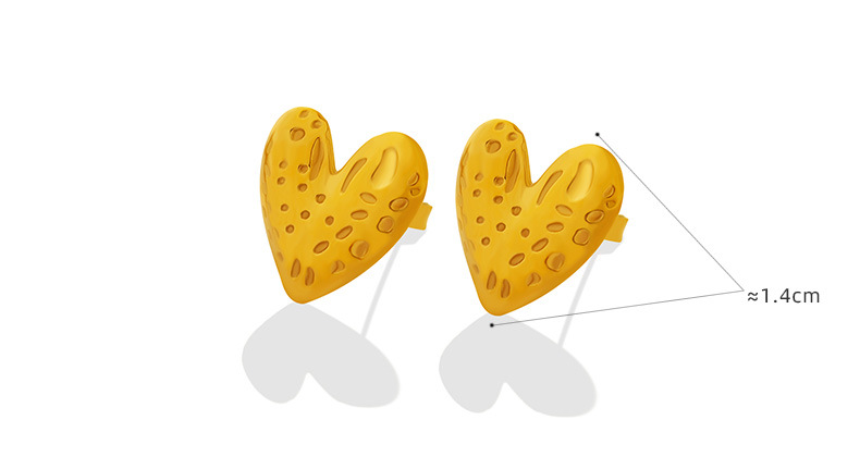 Fashion Heart Shape Titanium Steel Earrings Stainless Steel Earrings