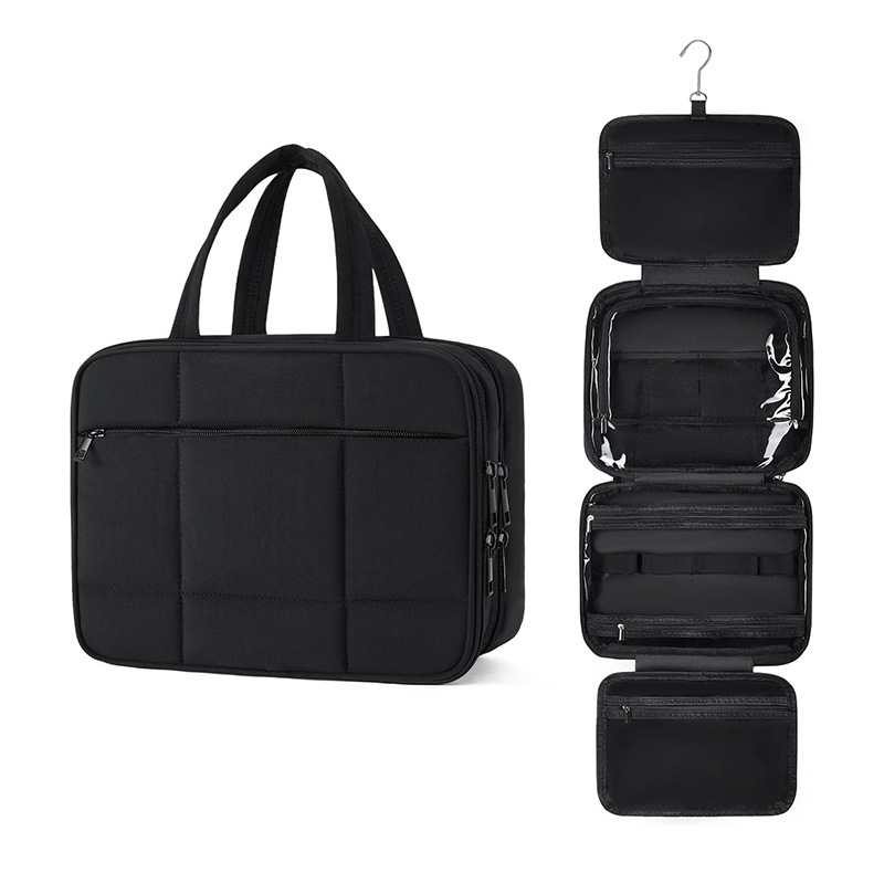 Amazon nueva bolsa de maquillaje ligera bolsa de baño de viaje con bolsa de joyería bolsa de maquillaje de viaje
