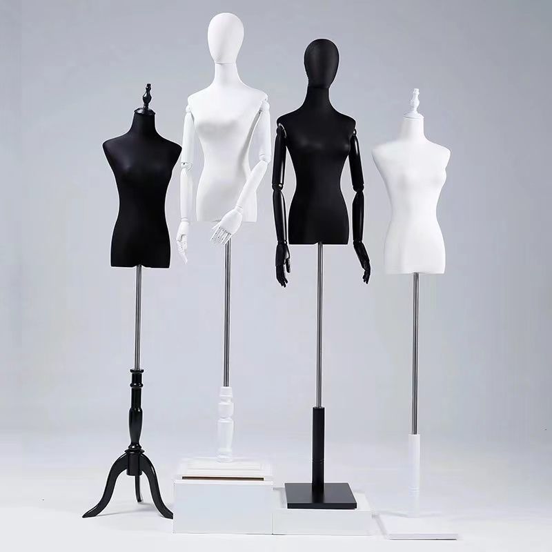 Modelo de boda accesorios ventanas de tienda de ropa de mujer en blanco y negro estante de modelo de cuerpo completo estante de exhibición de vestido image 3