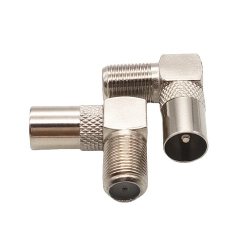 F female to TV male 90 degree TV plug F female to TV male British F female to 9.5 TV male RF adapter