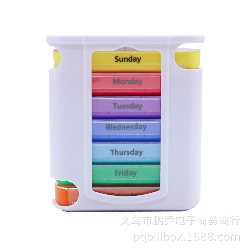 Hogar 28 rejilla 7 días a la semana gran capacidad conveniente caja de la medicina sub-embalaje cajón PP plástico sellado a prueba de humedad caja de almacenamiento