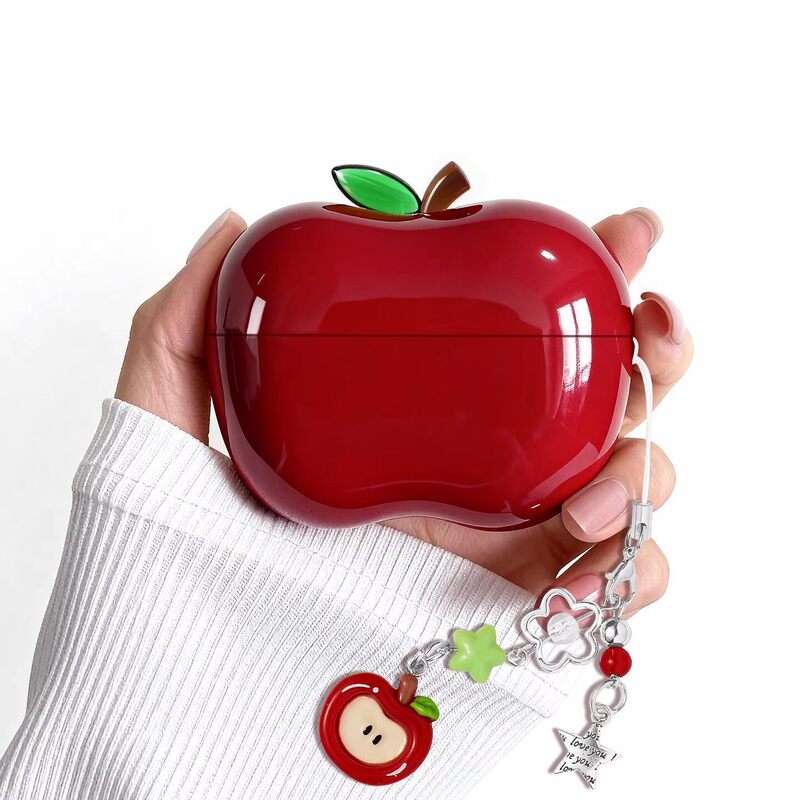 Red Apple Earphone Case Suitable for Airpods5 Protective Case 3Pro Second Generation 4 Bluetooth Noise Reduction Box Airpods2 Red Apple Earphone Case Suitable for Airpods5 Protective Case 3Pro Second Generation 4 Bluetooth Noise Reduction Box Airpods2