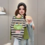 儿童圆领夏季条纹上衣