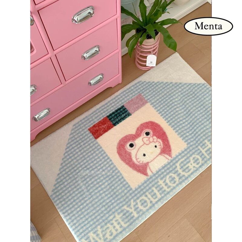 Mint Island Korean Coffee Shop Imitation Cashmere Carpet Bedroom Bedside Blanket Bathroom Toilet Absorbent Floor Mat Stain-Resistant