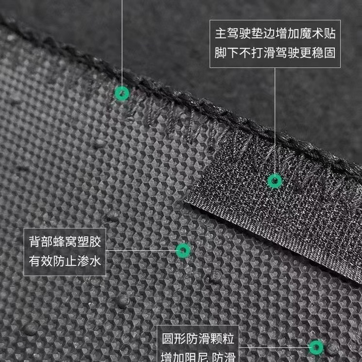 Universal Car Floor Mats PVC Eco-Friendly Linen Anti-Slip