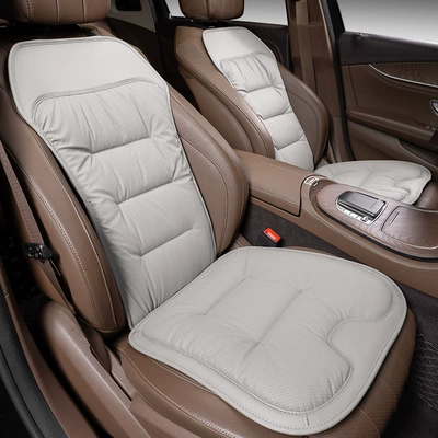 Seat cushion, seat cover, backrest, rear row three-seater cushion - single-backrest-off-whitebreathable-nappa-leather