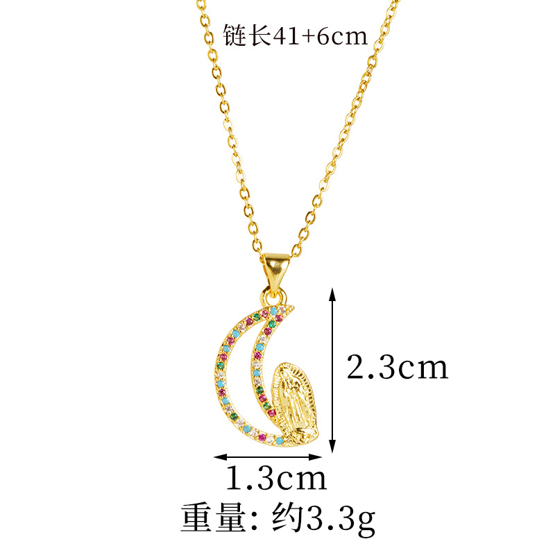 Vietnam Shajin no se desvanece durante mucho tiempo, personalidad europea y americana, moda, diamantes, luna, María, collar, aretes, joyas