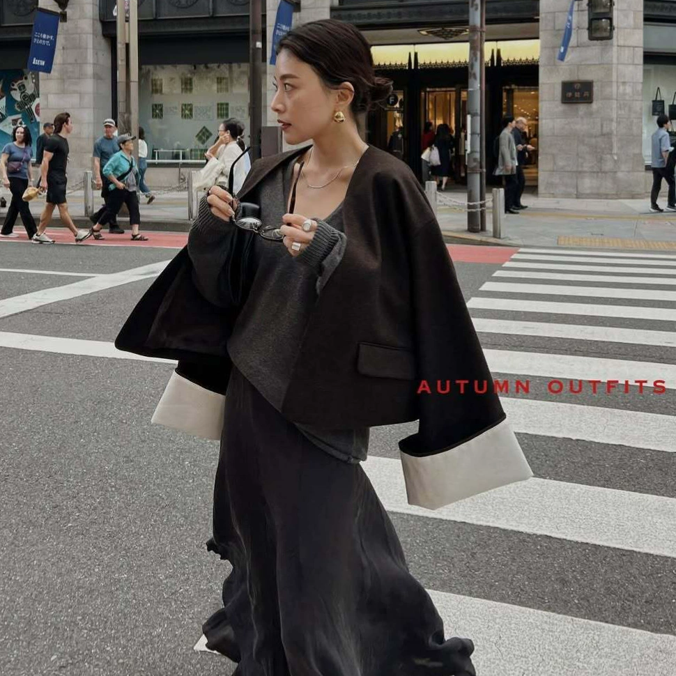 Сухие журавли весенне-летний ретро-модный винтаж с v-образным вырезом