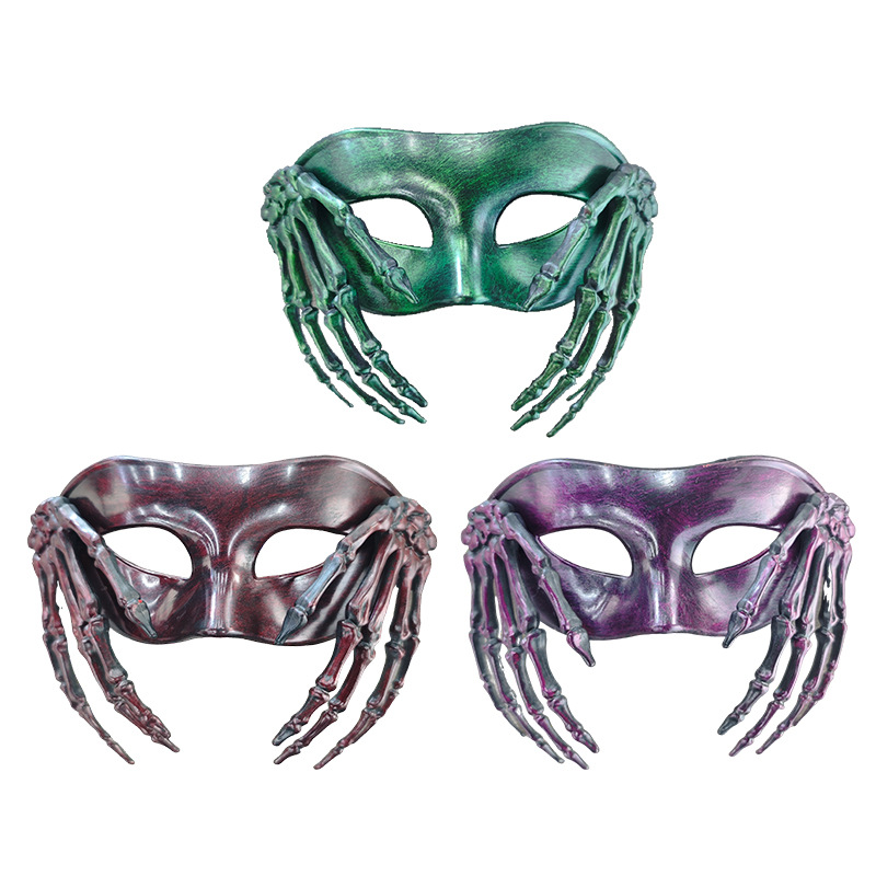 Halloween multi-estilo retro plástico mitad cara máscara fiesta de carnaval lagarto decoración máscara de ojos accesorios de vestir