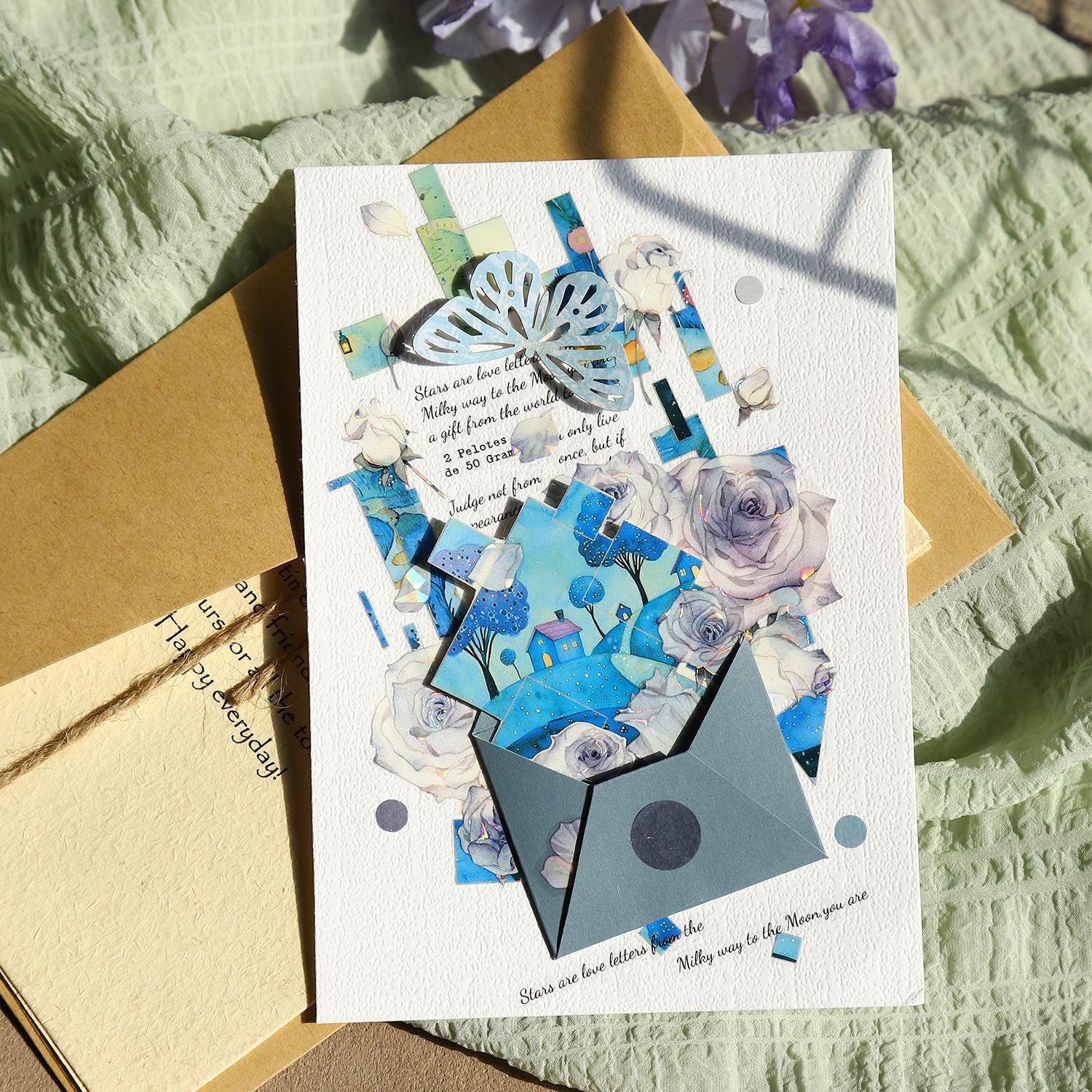 Ketchup girl PET pegatinas Sombra rota serie Dream Weaving Material de collage de decoración de bricolaje de cuenta creativa divertida