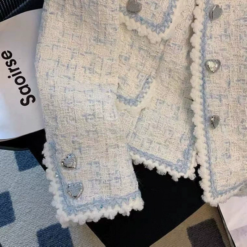 Куртка- жакет осенняя короткая, стиль Chanel, корейский стиль, французский стиль