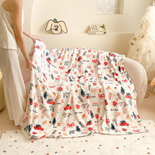 跨境圣诞节假日毛毯法兰绒毯子珊瑚绒沙发毯加厚盖毯午睡小毛毯