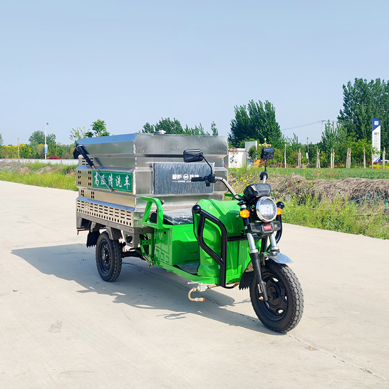 Stainless steel high-pressure cleaning vehicle, electric three-wheeled dust removal fog cannon vehicle, garbage bin and road washing cleaning vehicle Stainless steel high-pressure cleaning vehicle, electric three-wheeled dust removal fog cannon vehicle, garbage bin and road washing cleaning vehicle