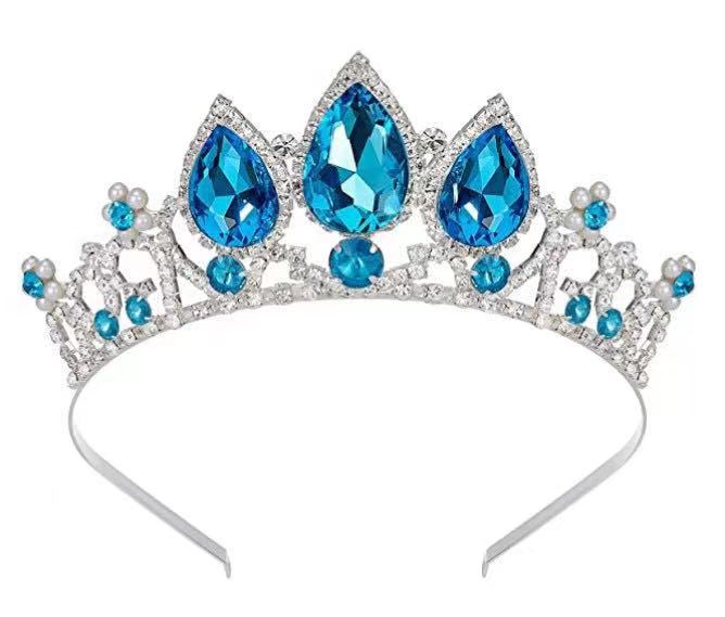 Rhinestone Crown Headband - Red