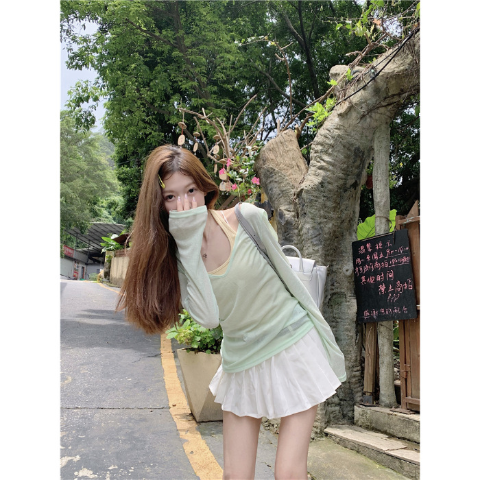 녹색 투피스 세트