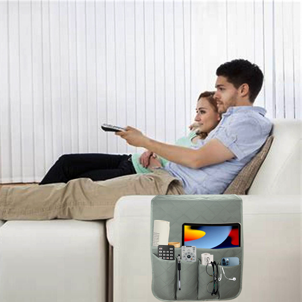 Sofa Armrest Side Storage Bag, Sofa Bed Side Remote Control Storage Hang Bag, Living Room Decor Sofa Armrest Hang Bag