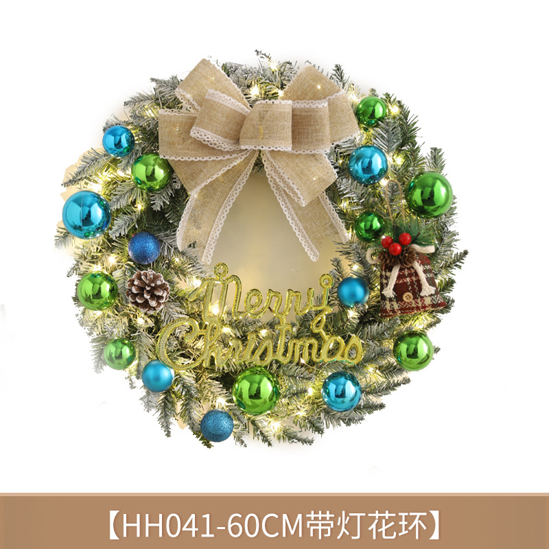 Transfronteriza guirnalda de Navidad 40/50/60cm decoraciones de Navidad escena diseño puerta colgante árbol de Navidad guirnalda adornos