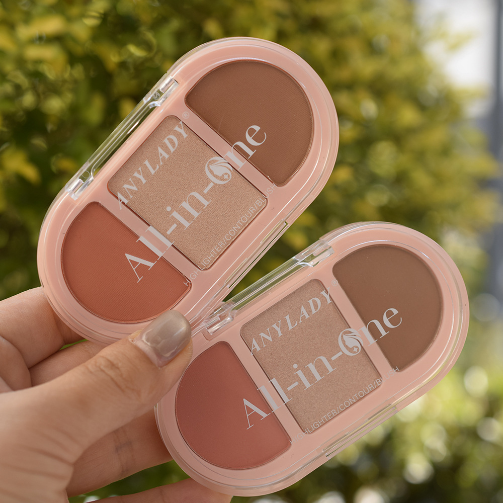 出口【ANYLADY】8475三色腮紅高光修容彩妝組合