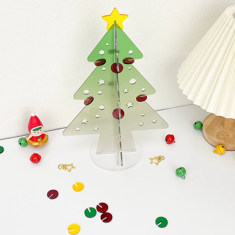 Акриловая елка-градиент: подарок, сделай сам, креативное украшение для рабочего стола, миниатюрная, высококачественная индивидуальная настройка