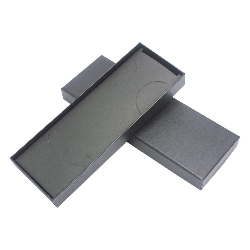 Caja de embalaje de corbata prefabricada del fabricante con tapa, cartón rectangular con caja de corbata dura de color rojo y negro puro, envío gratis