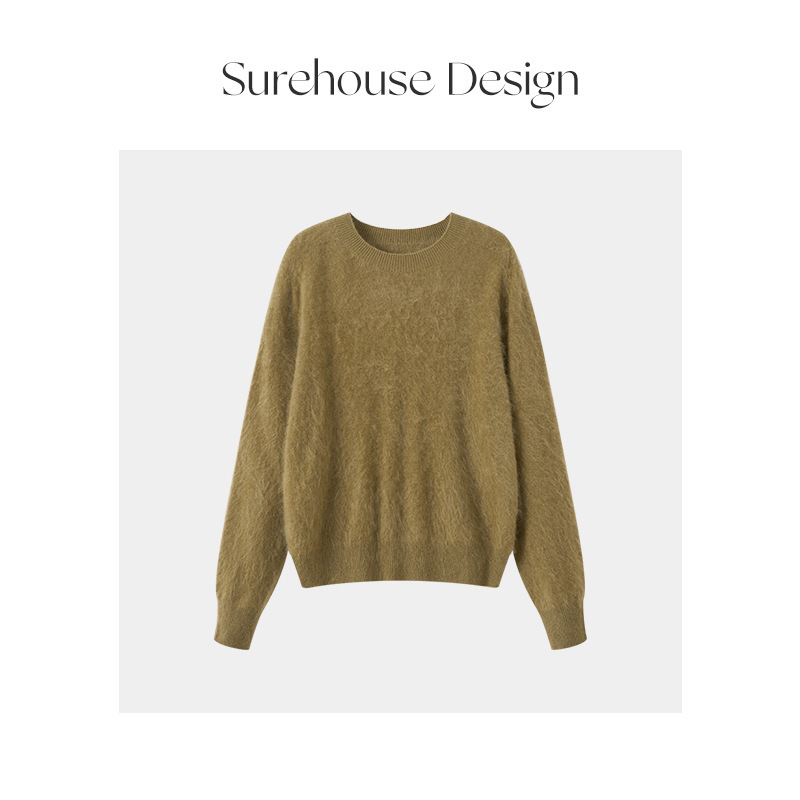 柳絮SureHouse 微米级拉绒~双股羊绒&羊毛[绒羽舒派]毛衣女秋冬|undefined
