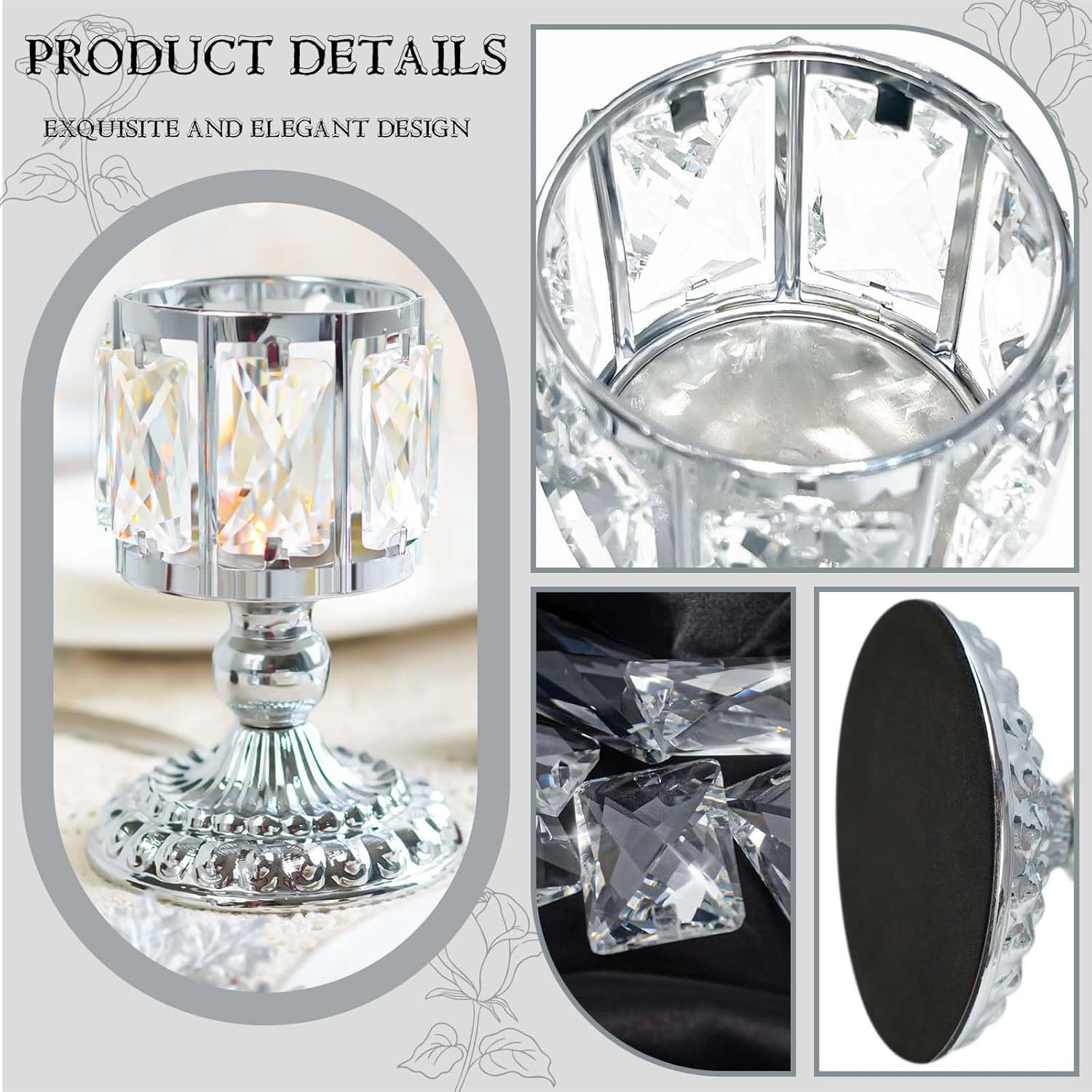 Portavelas de Amazon transfronterizo Copa de velas Decoración del hogar Boda Candelabro de hierro forjado europeo Decoración de metal Artesanía