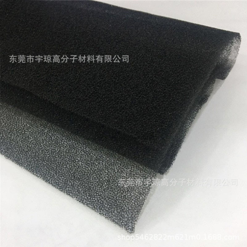 厂家供应 散热透气防尘棉2mm厚风机阻燃海绵垫防火黑色过滤棉片