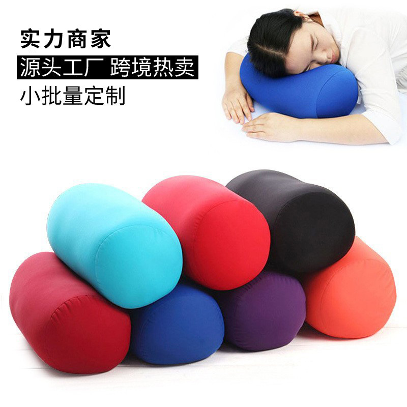 Foam Particle Pillow Colorful Creative Splicing Polyester Cylindrical Multifunctional Sofa Waist Pillow Factory Wholesale