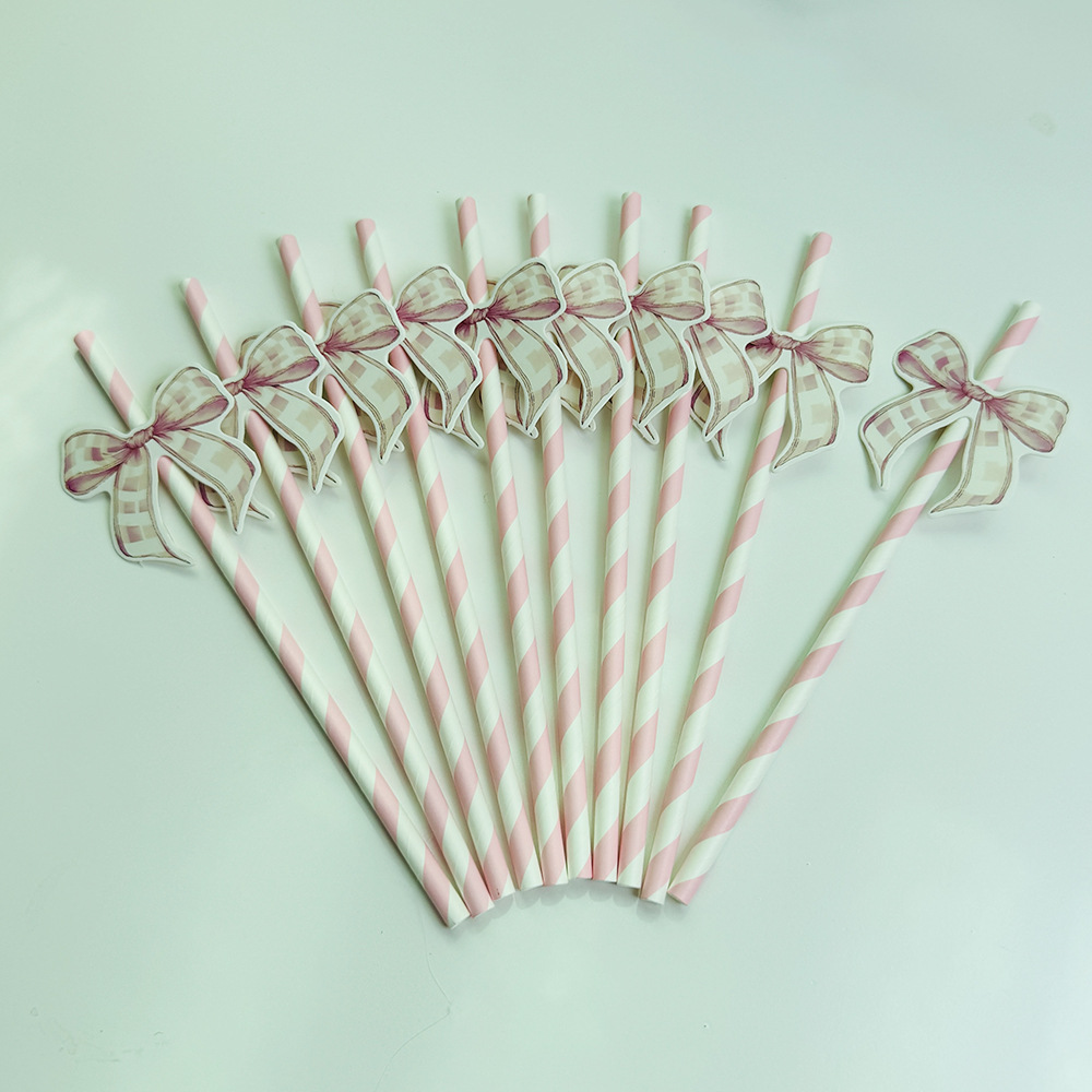 Trazo creativo transfronterizo pajita de papel decoración de fiesta mesa de postres vestido de cumpleaños botella de pudín complemento de pastel