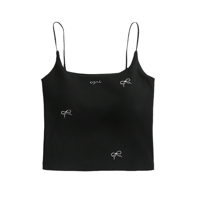 Collagen with bow, vest, with embroidery, lifting effect