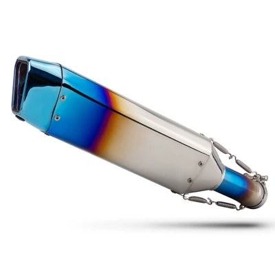 Suitable for Kawasaki Zx4R/25R Stainless Steel Mid-Section Sr2 Dream Star Motorcycle Exhaust Pipe Modification (Motorcycle exhaust pipe) - zx4r-burnt-blue-middle-section-sr2-dream-star-medium-section-glow