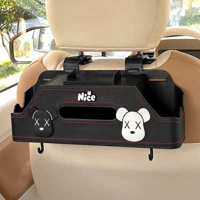 Cup Holder Seat Back Row – Car storage bag/box - xx-bear-black-chair-back-multifunctional-storage-box-upgraded-integrated-mobile-phone-holder