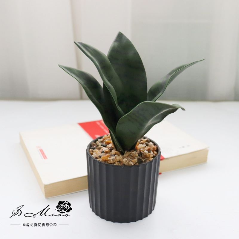 Flores falsas de alta calidad hojas de orquídea tigre flores de simulación de bonsai decoración creativa de moda plantación verde artificial simulación de maceta