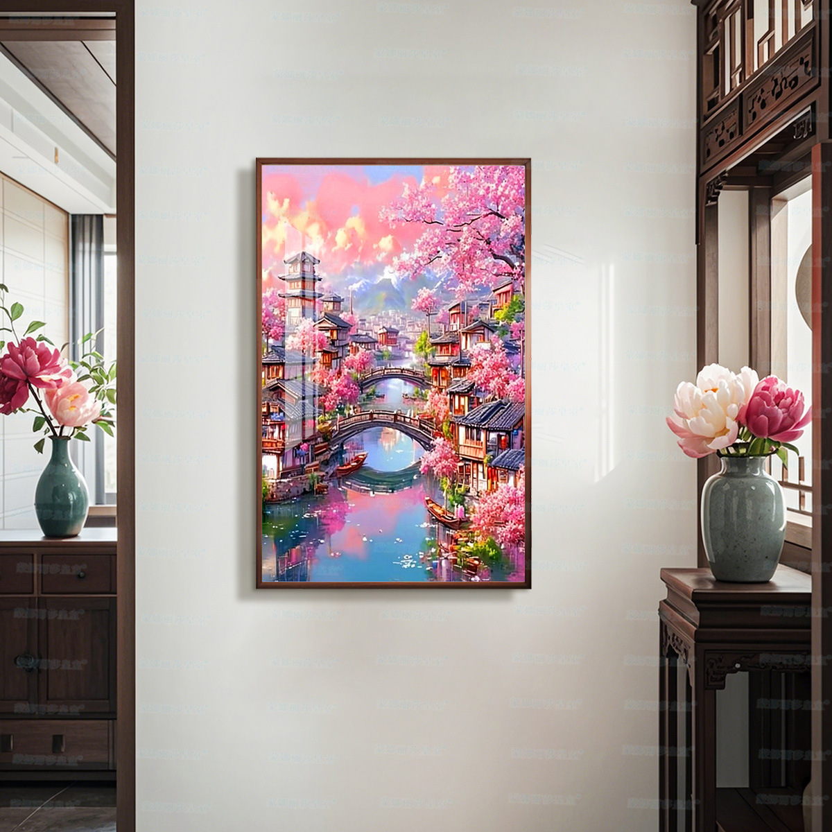 [Tela de Algodón Importada] Punto de Cruz de la Mona Lisa, Estilo Primavera, Cuatro Estaciones, Nuevo Estilo, Hermoso Punto de Cruz para Sala de Estar image 4