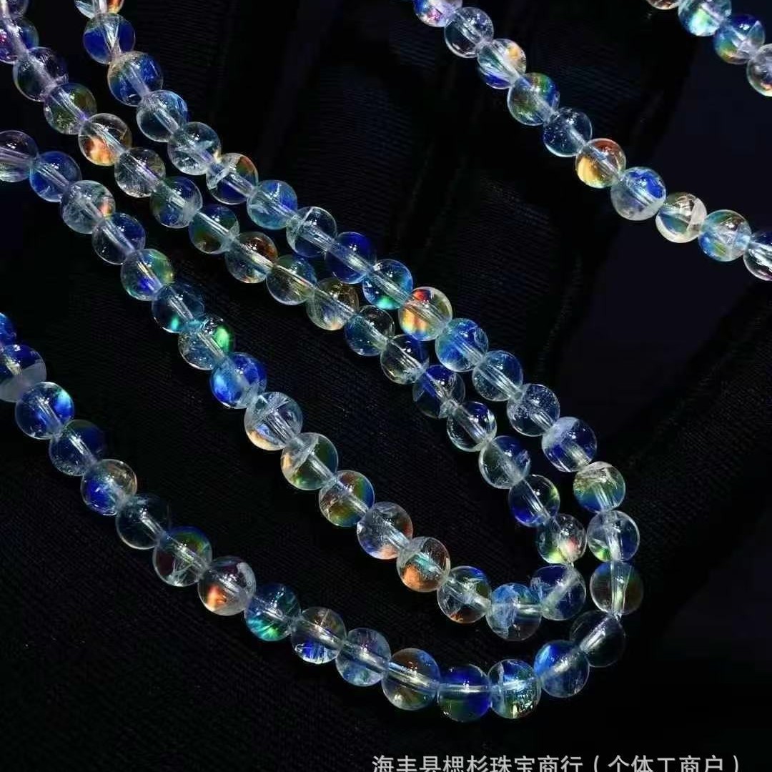 高品质马岛料彩月光多圈手链晶体透亮稀缺彩虹光散发着迷人的光芒