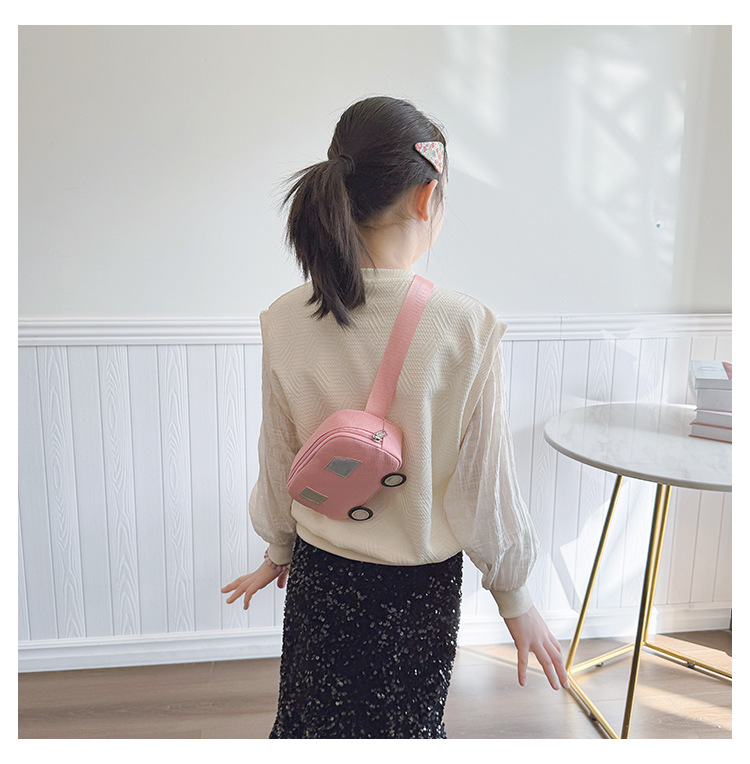 Niños Lienzo Color Sólido Lindo Hilo De Coser Cuadrado Cremallera Bolsas De Hombro display picture 22