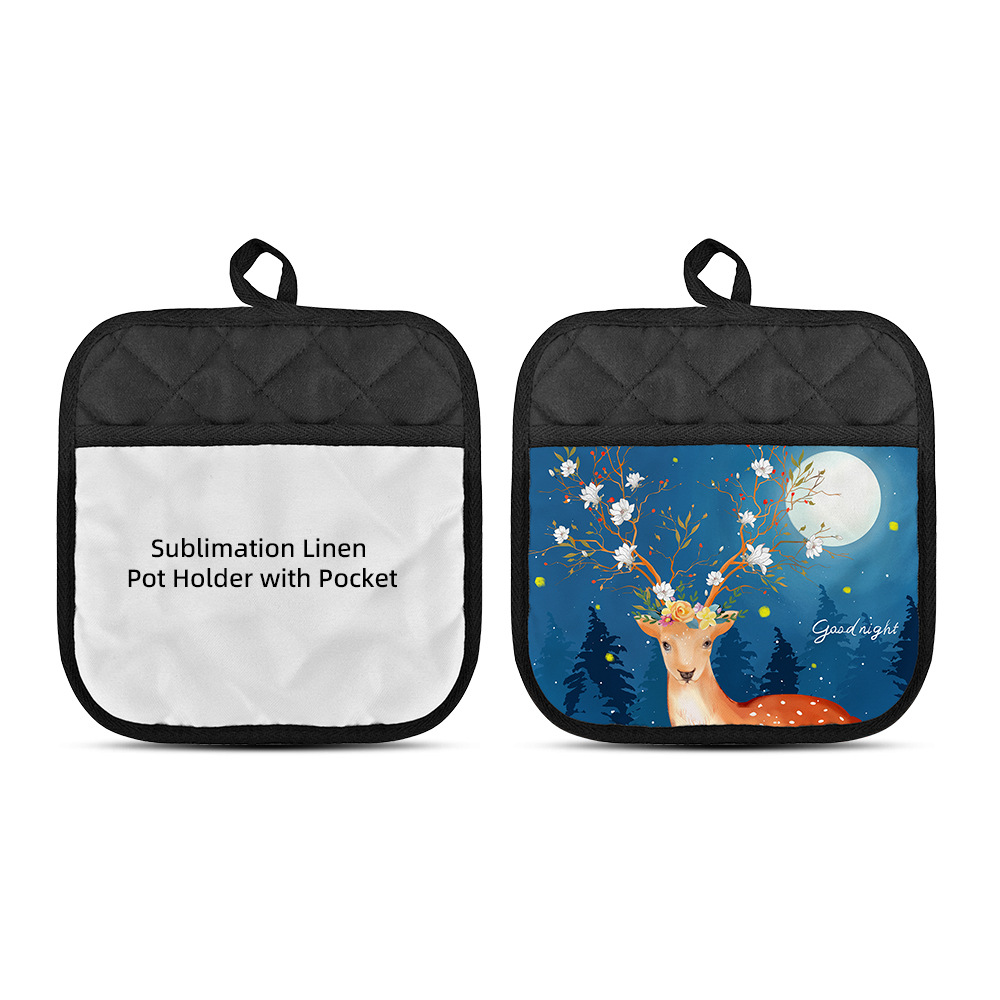 Transferencia de calor en blanco sublimación cocina anti-escaldado almohadilla de comedor multipropósito material en blanco al por mayor