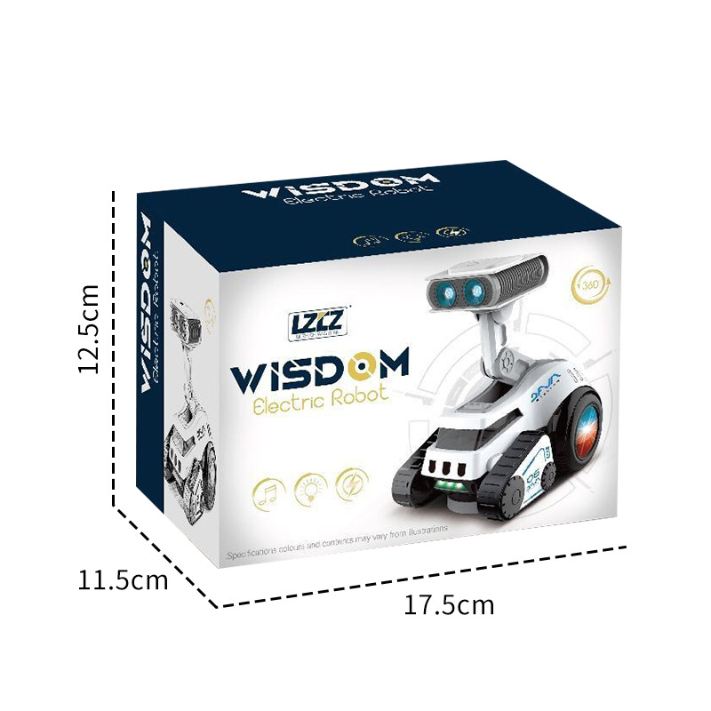 Robot universal eléctrico transfronterizo juguete música iluminación educación temprana rompecabezas robot inteligente bebé juguetes para niños