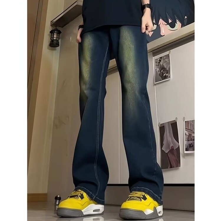 Fashion Men's Loose Straight Denim Trousers Image 5